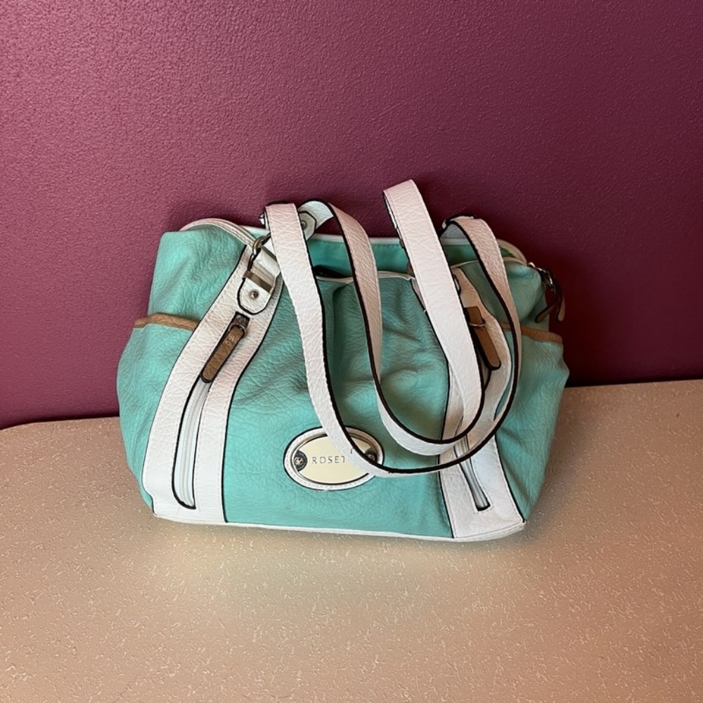 Mint and white Rosetti shoulder bag
